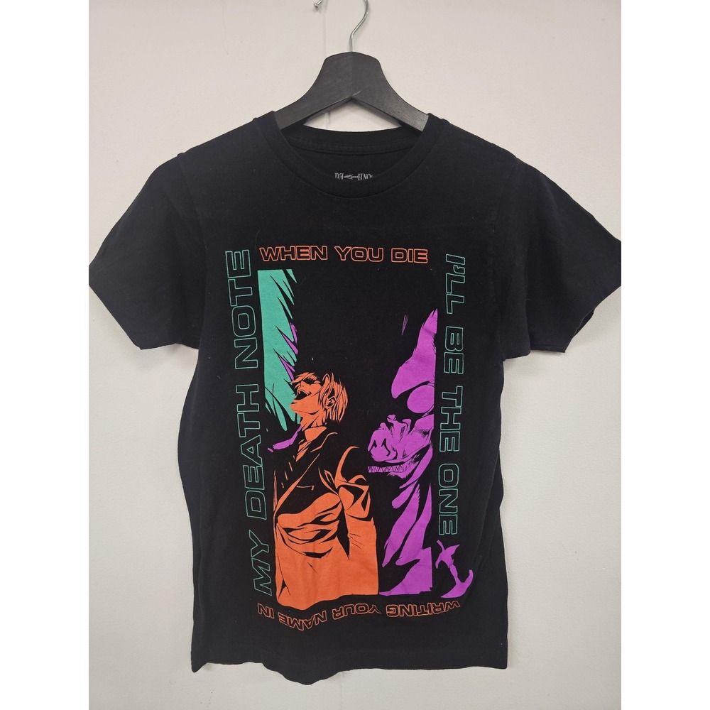 Death Note Shirt Mens XS Black Light Yagami Ryuk Anime Graphic‎ Tee T-Shirt